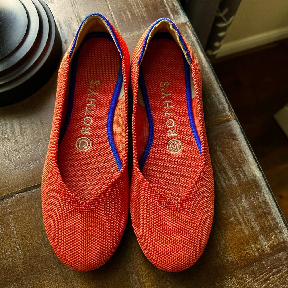 ROTHYS Orange Knit Ballet Flats - Like New. With box.